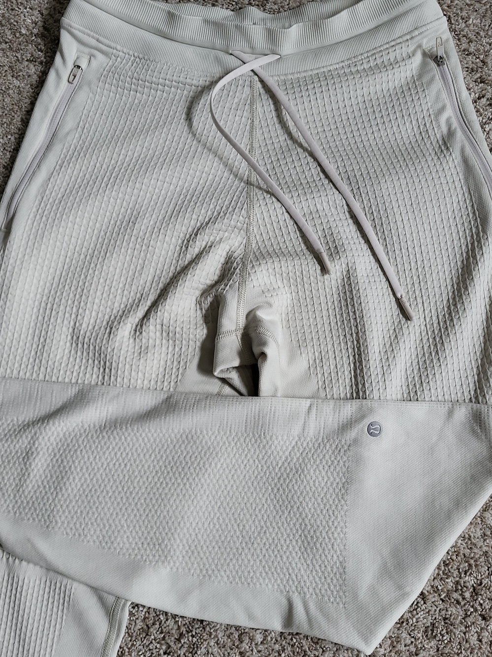 Lululemon Engineered Warmth Jogger M Natural Ivory Merino Wool M5A83S